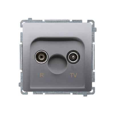 Prise de borne d'antenne SIMON BASIC R-TV pour prises de passage (module) argent mat
