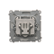 Prise de borne d'antenne SIMON BASIC R-TV pour prises de passage (module) argent mat
