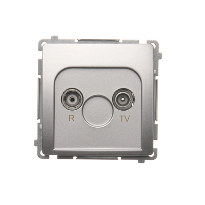 Prise de borne d'antenne SIMON BASIC R-TV pour prises de passage (module) argent mat