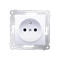 Prise de courant avec mise à la terre et obturateurs (module) 16A 250V connecteurs rapides blancs