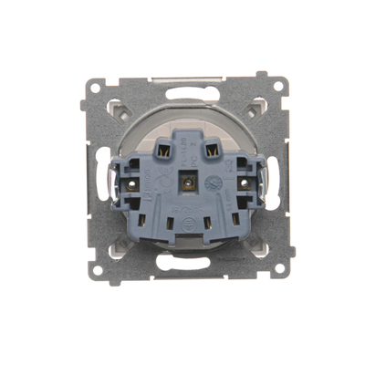 Prise de courant avec mise à la terre et obturateurs (module) 16A 250V connecteurs rapides blancs