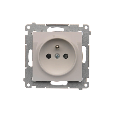 Prise de courant avec mise à la terre et obturateurs (module) 16A 250V connecteurs rapides blancs