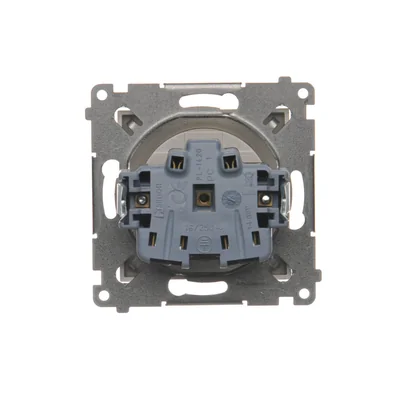 Prise de courant avec mise à la terre et obturateurs (module) 16A 250V connecteurs rapides or (métallique)