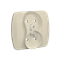 Prise de courant double terre, avec obturateurs pour chemins de courant, 16A, 230V, bornes à vis, beige