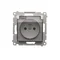 Prise de courant pour la version IP44 avec pour plusieurs cadres (module) 16A 250V volet transp. Blanc