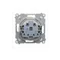 Prise de courant pour version IP44 avec obturateurs et joint de cadre (module) 16A 250V blanc