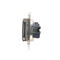 Prise de courant pour version IP44 avec obturateurs et joint de cadre (module) 16A 250V volet transparent blanc