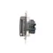 Prise de courant pour version IP44 avec obturateurs et joint de cadre (module) 16A 250V volet transparent blanc