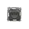 Prise de courant pour version IP44 avec obturateurs et joint de cadre (module) 16A 250V volet transparent blanc