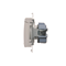 Prise de courant pour version IP44 avec obturateurs pour plusieurs cadres (module) 16A 250V blanc