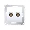Prise de haut-parleur simple (module) blanc