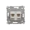 Prise de haut-parleur simple (module) blanc