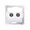 Prise de haut-parleur simple (module) blanc