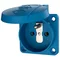 Prise de panneau 11111, bleue, 16 A 2P+T (avec broche) 230 V, IP44, bornes sans vis