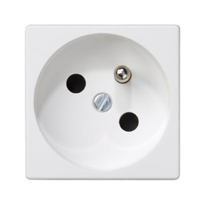 Prise de terre K45 16A, 230V, blanc pur