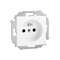 Prise de terre simple (module) 230V, blanc