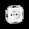 Prise de terre simple (module) 230V, blanc