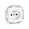Prise de terre simple (module) 230V, blanc
