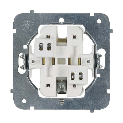 Prise double, avec mise à la terre, modulaire - argent, IP20 SENTIA