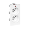 Prise double CIMA avec terre 2x230V 16A blanc pur