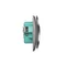 Prise double complète 230V, métal satiné