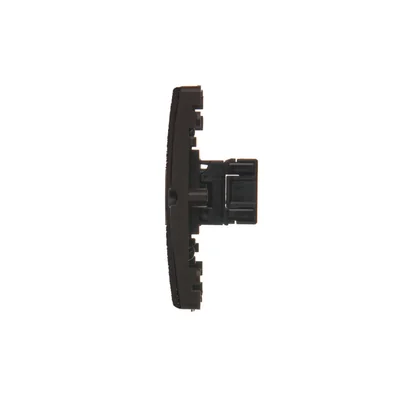 Prise double RJ45 Simon Basic WMUK-0520F2-Y011, catégorie 5e (module). Fixation par vis sur boîtier ; noire