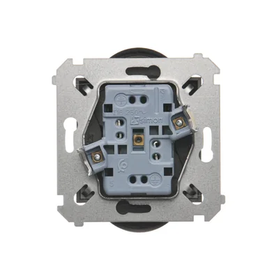 Prise double sans terre à volets (module) 16A 250V anthracite (métallique)