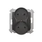 Prise double sans terre Simon 54 WMDW-00200M-049 avec obturateurs (module) 16 A, 250 V~, bornes à vis ; noire *Pour châssis S54 PREMIUM