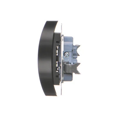Prise double sans terre Simon 54 WMDW-00200M-049 avec obturateurs (module) 16 A, 250 V~, bornes à vis ; noire *Pour châssis S54 PREMIUM