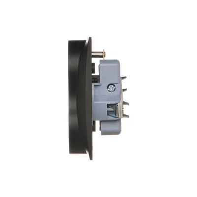 Prise double Simon 54 WMDW-00210Y-049 avec mise à la terre, inversion de phase, 16 A, 250 V~, bornes à vis. Complète - ne convient pas aux cadres ; noire