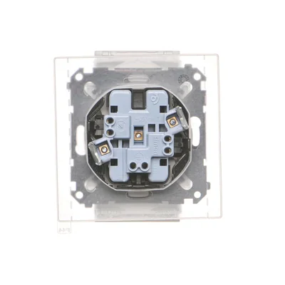 Prise double Simon 55 WMDW-00200O-111 pour version IP44 avec joint (module) 16 A, 250 V~, connecteurs rapides. Rabat couleur couvercle ; blanc mat