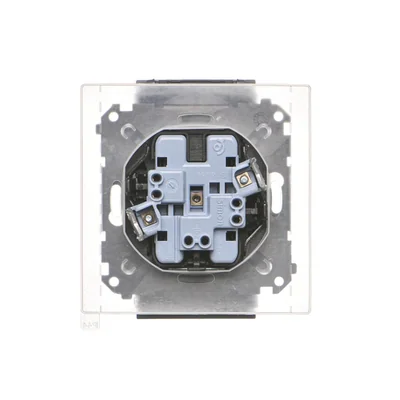 Prise double Simon 55 WMDW-00200O-116 pour version IP44 avec joint (module) 16 A, 250 V~, connecteurs rapides. Rabat couleur couvercle ; graphite mat
