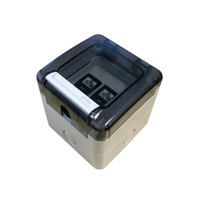 Prise étanche hermétique 2 x RJ45 IP66 à montage en surface (non équipée) ALANTEC