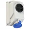 Prise fixe avec sectionneur 0-1, verrouillage mécanique, 32 A 230 V 2P+Z IP44