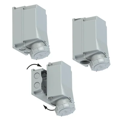 Prise fixe IP67 sans presse-étoupe 125A 400V 3P+N+Z