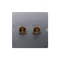 Prise haut-parleur simple -1 colonne haut-parleur (module) inox (métallique)