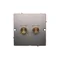 Prise haut-parleur simple -1 colonne haut-parleur (module) inox (métallique)