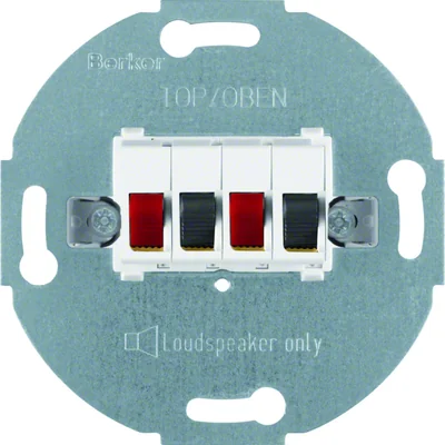 Prise haut-parleur stéréo double blanc