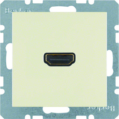 Prise HDMI avec connexion à 90 degrés brillant crème