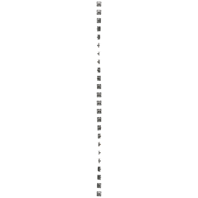 Prise HDMI double (module) argent métallisé