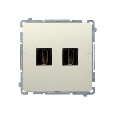 Prise HDMI double (module) beige