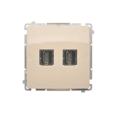 Prise HDMI double (module) beige