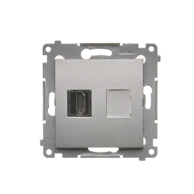 Prise HDMI (module) argent (métallique)