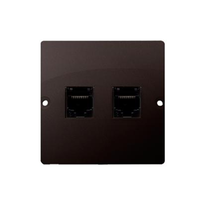 Prise informatique SIMON BASIC RJ45 double catégorie 5e (module), chocolat