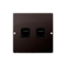 Prise informatique SIMON BASIC RJ45 double catégorie 5e (module), chocolat