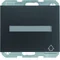Prise K.1 SCHUKO avec couvercle à fermeture automatique et champ descriptif IP44 anthracite mat verni