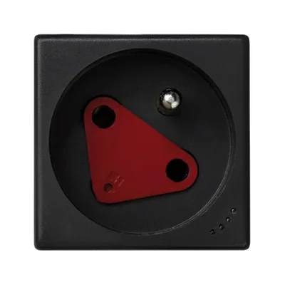 Prise K45 DATA avec clé et mise à la terre 16A, 230V avec indicateur d'alimentation gris graphite