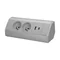 Prise murale 2x2P+Z, 2xUSB (type A+C ; 2,4 A), gris-argent