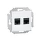 Prise ordinateur double RJ45 cat.5e (module) blanc