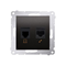 Prise ordinateur RJ45 cat.5e + RJ12 (module) anthracite (métallique)